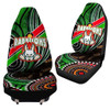 South Sydney Rabbitohs Aboriginal Inspired Car Seat Cover - South Sydney Rabbitohs Remembrance Day with Poppy Car Seat Cover