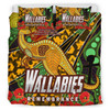 Wallabies Rugby Bedding Set - Anzac Day Aboriginal Inspired Wallabies Kangaroo Bedding Set