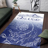 Blues Rugby Area Rug - Custom Blues Rugby Mountain Style Area Rug 2