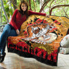 Australia Sydney Anzac Quilt - Anzac Aboriginal Inspired with Poppy Flower Quilt