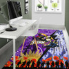 Storm Anzac Aboriginal Area Rug - Melbourne Storm with Remembrance Day Poppy Flower Area Rug