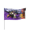 Melbourne Storm Anzac Aboriginal Inspired Flag - Melbourne Storm with Remembrance Day Poppy Flower Flag