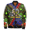 Canberra Raiders Anzac Bomber Jacket - Canberra Raiders Lest We Forget Aboriginal Inspired Bomber Jacket