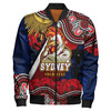 Australia Sydney Anzac Custom Bomber Jacket - Anzac Day Sydney Aboriginal Inspired Bomber Jacket