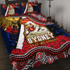 Australia Sydney Anzac Quilt Bed Set - Anzac Day Sydney Aboriginal Inspired Quilt Bed Set