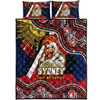 Australia Sydney Anzac Quilt Bed Set - Anzac Day Sydney Aboriginal Inspired Quilt Bed Set