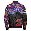 Australia Sea Eagles Anzac Bomber Jacket - Lest We Forget Aboriginal Inspired Patterns Bomber Jacket