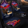 Australia Sea Eagles Anzac Car Seat Cover - Lest We Forget Aboriginal Inspired Patterns Car Seat Cover