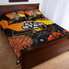 All Stars Rugby Anzac Aboriginal Inspired Quilt Bed Set - All Stars with Anzac Day with Poppy Flower Quilt Bed Set