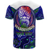 Warriors Rugby T-shirt - Custom Warriors Aboriginal Dot Art Vector Painting With Turtle T-shirt 2