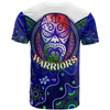 Warriors Rugby T-shirt - Custom Warriors Aboriginal Dot Art Vector Painting With Turtle T-shirt 1