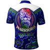 Warriors Rugby Polo Shirt - Custom Warriors Aboriginal Dot Art Vector Painting With Turtle Polo Shirt 2