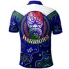 Warriors Rugby Polo Shirt - Custom Warriors Aboriginal Dot Art Vector Painting With Turtle Polo Shirt 1