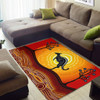 Australia Aboriginal Area Rug - Aboriginal art dot painting with kangaroo