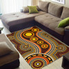 Australia Aboriginal Area Rug - Aboriginal Dot Art Connection With Footprints