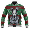 South Sydney Rabbitohs Baseball Jacket - Custom Indigenous Super South Sydney Rabbitohs Baseball Jacket