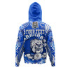 Australia City of Canterbury Bankstown Custom Hoodie - Indigenous Doggies Blue and Whites Aboriginal Inspired Hoodie