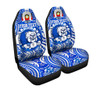 Australia City of Canterbury Bankstown Custom Car Seat Cover - Indigenous Doggies Blue and Whites Aboriginal Inspired