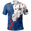 New Zealand Warriors Anzac Day Polo Shirt - Lest We Forget Military Patterns