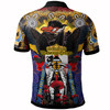 Force Custom Polo Shirt - Remembrance Force With Black Swan Patterns And Poppy Flower