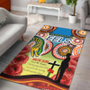 Parramatta Eels Area Rug - Aboriginal Inspired And Anzac Day Let We Forgot Patterns Area Rug