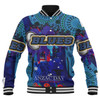 Blues Rugby Baseball Jacket - Aboriginal Anzac Day '' Lest We Forget '' Color Drawing Patterns Baseball Jacket