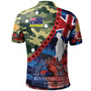 Australia Anzac Camouflage Curve Polo Shirt - Remembrance Anzac Day and the Dawn Service Polo Shirt