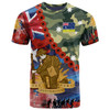Australia Anzac Camouflage Curve T-Shirt - Remembrance Anzac Day and the Dawn Service T-Shirt