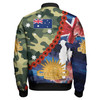 Australia Anzac Camouflage Curve Bomber Jacket - Remembrance Anzac Day and the Dawn Service 2022 Bomber Jacket