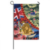 New Zealand Anzac Camouflage Curve Flag - Remembrance Anzac Day and the Dawn Service Flag