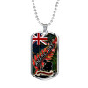 New Zealand Warriors Anzac Day Dog Tag - Anzac Day "We Will Remember Them" Camouflage Curve Patterns Dog Tag