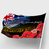 New Zealand Warriors Anzac Day Flag - Soldier With Poppies Flowers