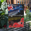 New Zealand Warriors Anzac Day Flag - Soldier With Poppies Flowers