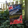 New Zealand Warriors Anzac Day Flag - Soldier With Poppies Flowers