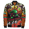 Australia South Sydney Rabbitohs Camouflage Anzac Poppy Bomber Jacket - Souths Anzac Lest We Forget Spirit