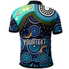 Parramatta Eels Polo Shirt - Custom Parramatta Eels with Aboriginal Inspired Pattern Indigenous