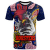 Sydney Roosters T-Shirt - Custom Angry Rooster with Aboriginal Inspired Indigenous Dot Painting Style