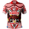 Australia Illawarra and St George Indigenous Custom Polo Shirt - The RED V With Indigenous Culture Polo Shirt