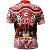 Australia Illawarra and St George Indigenous Custom Polo Shirt - The RED V With Indigenous Culture Polo Shirt