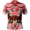 Australia Illawarra and St George Indigenous Custom Polo Shirt - The RED V With Indigenous Culture Polo Shirt
