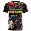 Australia Penrith Panthers T-shirt - Custom Australia Penrith Panthers Aboriginal Inspired with Ball Indigenous Style of Dot Painting Traditional