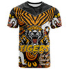 Wests Tigers T- Shirt - Custom Tiger Aboriginal Inspired Pattern Naidoc Week T- Shirt