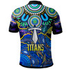Gold Coast Titans Polo Shirt - Custom Titans Indigenous Dot Painting Style