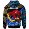 North Queensland Cowboys Hoodie - Custom Queensland North Queensland Cowboys with Aboriginal Inspired Dot Painting Style