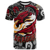 St. George Illawarra Dragons T-Shirt - Custom Dragon Aboriginal Inspired Pattern Naidoc Week T-Shirt