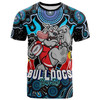 Canterbury-Bankstown Bulldogs T-Shirt - Custom Naidoc Week Canterbury-Bankstown Bulldogs Torres Strait and Ball Aboriginal Inspired Patterns