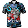 Canterbury-Bankstown Bulldogs Polo Shirt - Custom Naidoc Week Canterbury-Bankstown Bulldogs Torres Strait and Ball Aboriginal Inspired Patterns