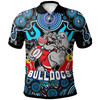 Canterbury-Bankstown Bulldogs Polo Shirt - Custom Naidoc Week Canterbury-Bankstown Bulldogs Torres Strait and Ball Aboriginal Inspired Patterns