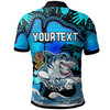 Cronulla-Sutherland Sharks Polo Shirt - Custom Naidoc Cronulla-Sutherland Sharks No Rules Zone Ball Torres Strait with Aboriginal Inspired Culture