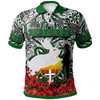 Souths Anzac Day Watercolor Polo Shirt - Lest We Forget Indigenous Dreaming Souths